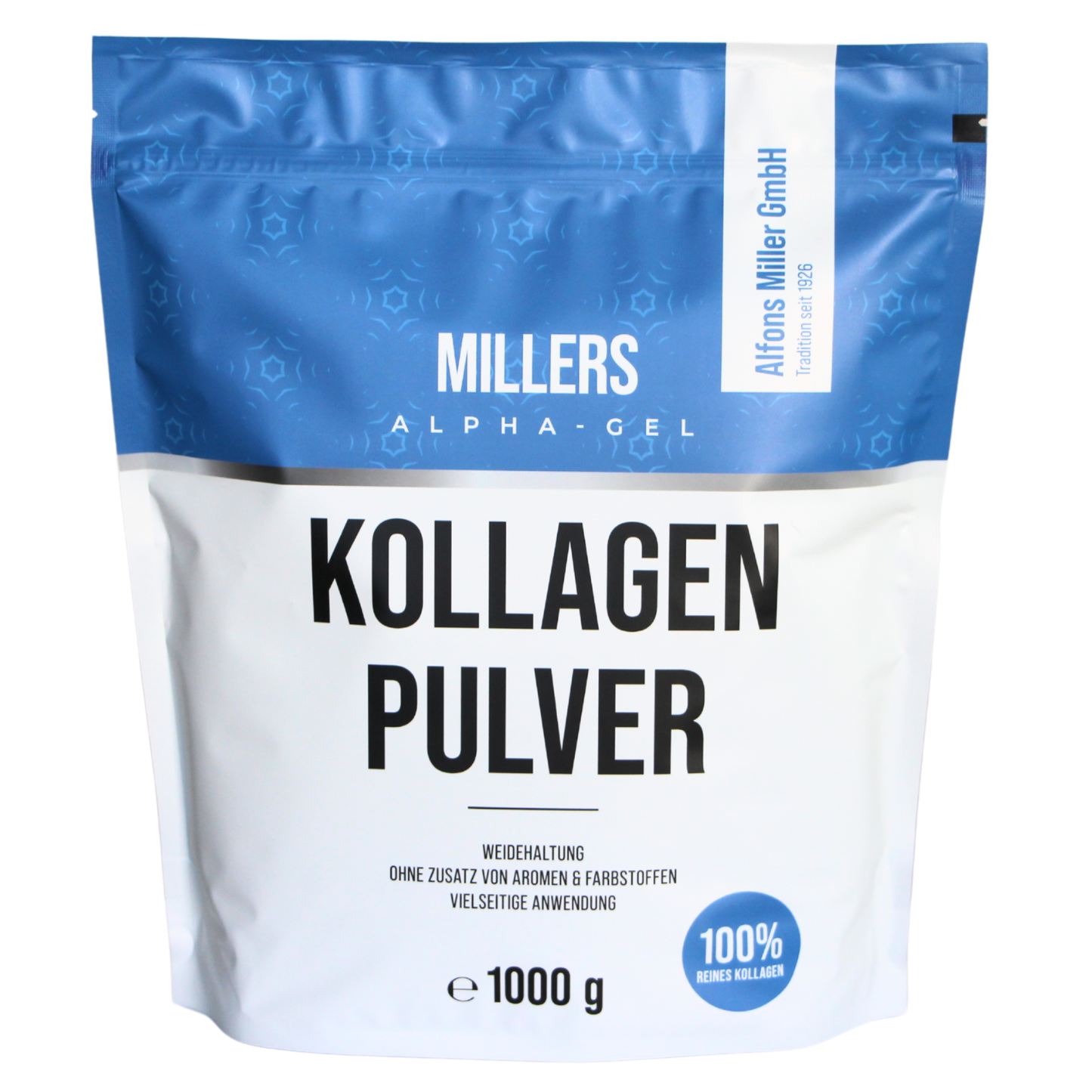 Millers Alpha-Gel 1000 g- reines Kollagen Pulver - Neue Verpackung